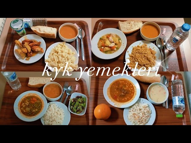 KYK yurdunun yemek listesi